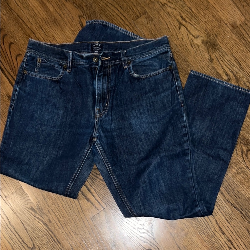 J. Crew Men's Dark Blue Relaxed Jeans